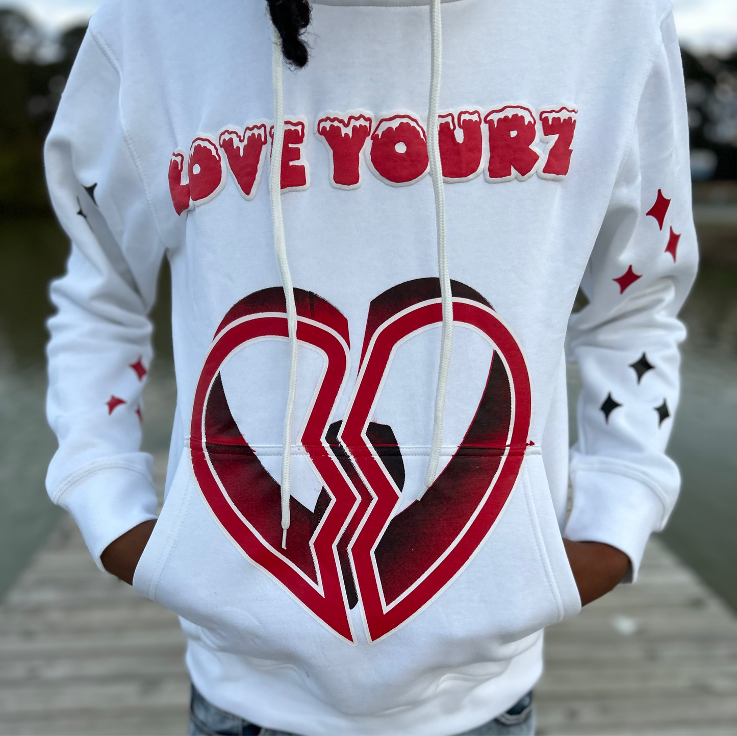 WHITE LOVE YOURZ HOODIE