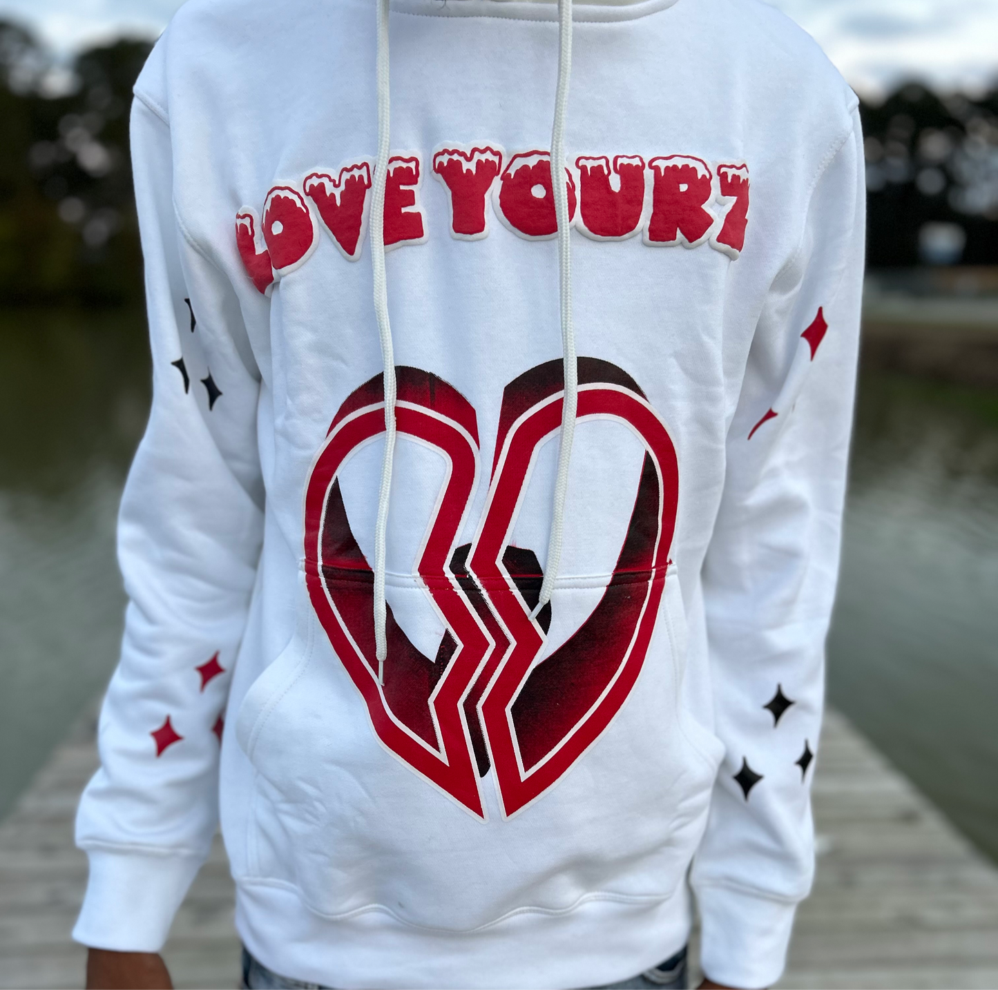 WHITE LOVE YOURZ HOODIE