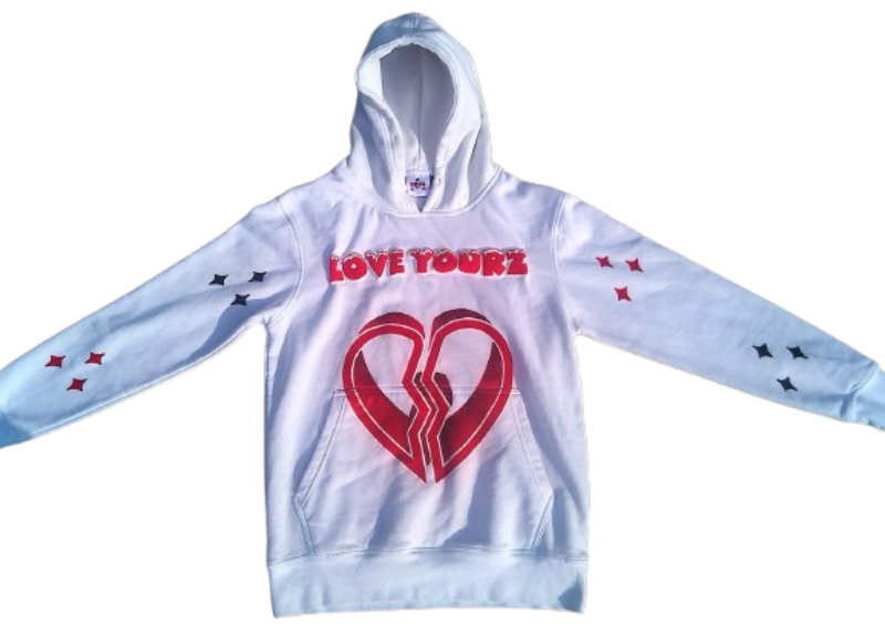WHITE LOVE YOURZ HOODIE
