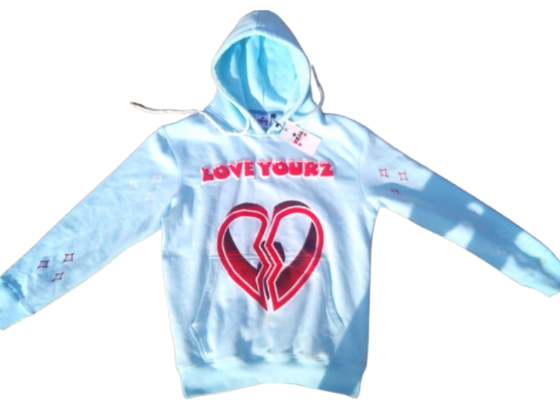 BLUE LOVE YOURZ HOODIE