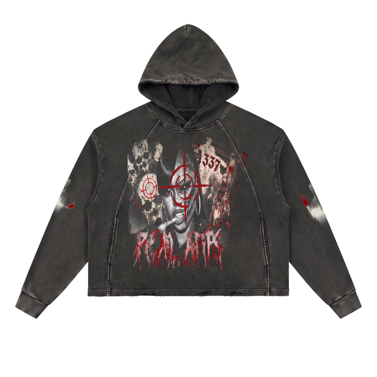 Vintage Washed Horror hoodie