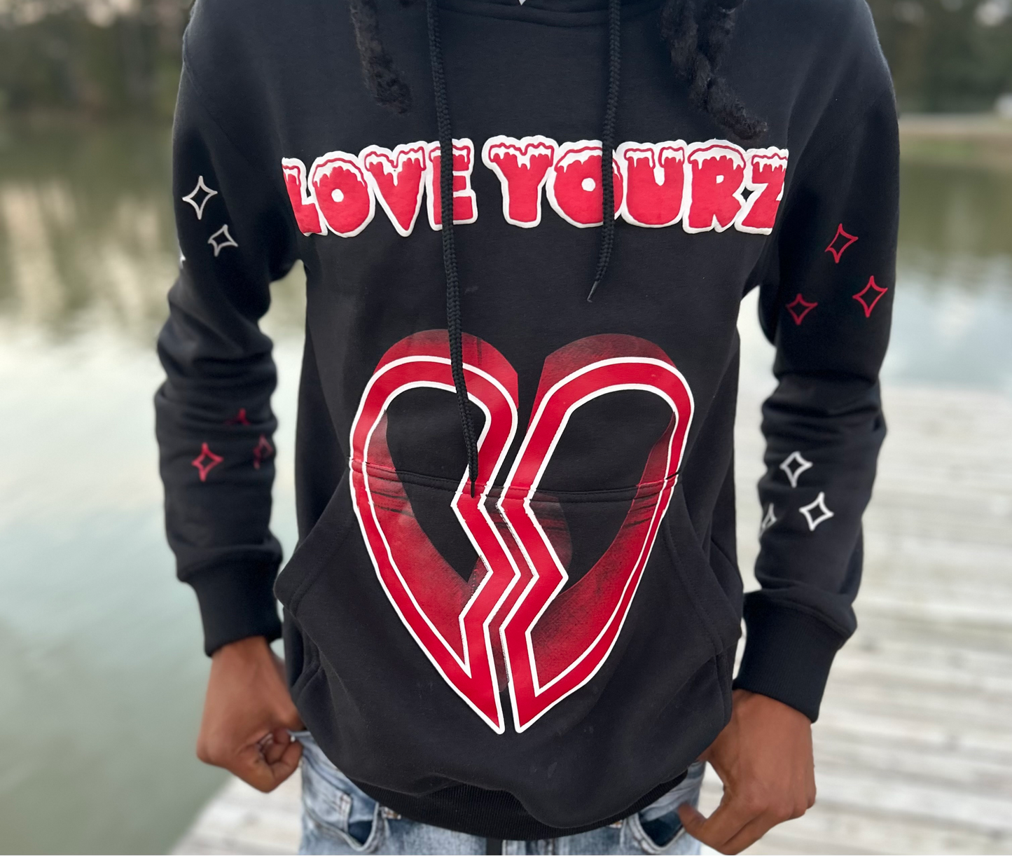 BLACK LOVE YOURZ HOODIE