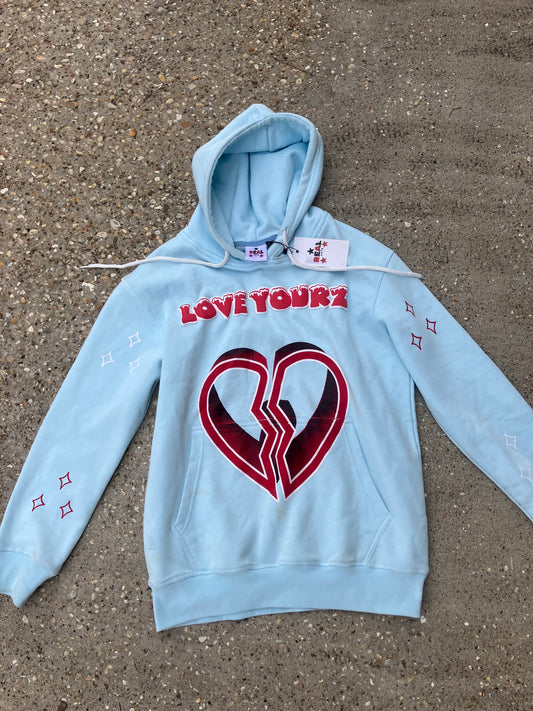 BLUE LOVE YOURZ HOODIE
