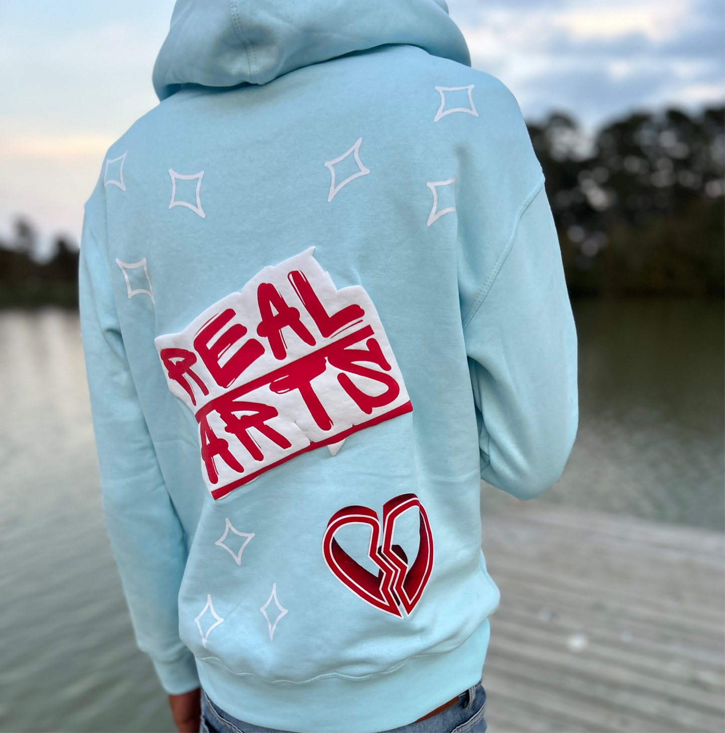 BLUE LOVE YOURZ HOODIE